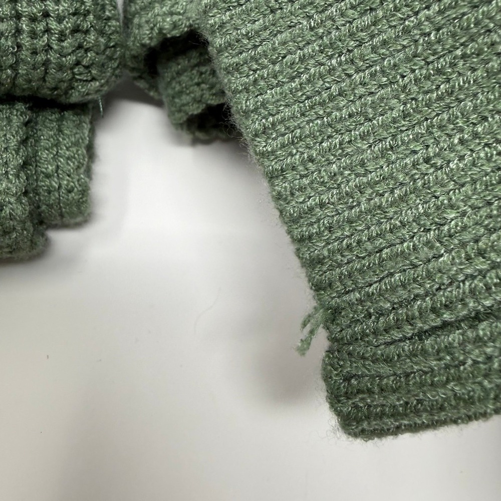 Freya Harper London Green Ribbed Knit Scarf With Sleeves Multifunctional Wrap OS - Picture 4 of 5